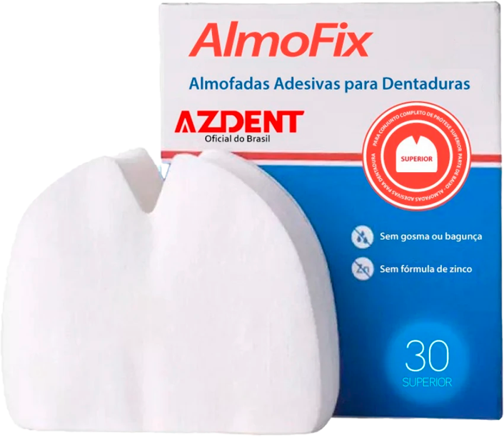 AlmoFix® Original para Prótese Superior 4 CAIXAS  (120 Adesivos) - AZDENT